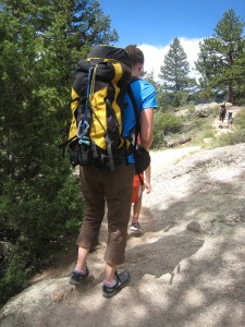 Bronwyn and Rhys on the trail